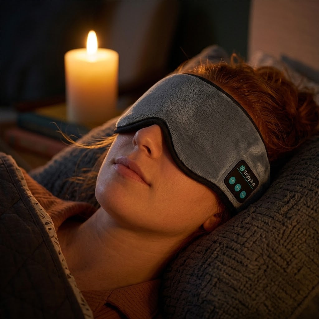 CalmMask – מסיכת שינה משולבת אוזניות להירדמות מהירה ושינה עמוקה